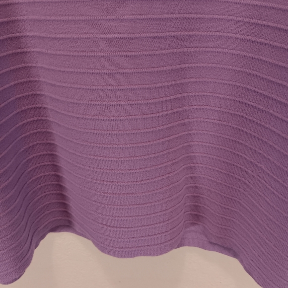 Evan-Picone Lavender Purple Ribbed Knit 100% Cotton Button Up Cardigan 1X - Picture 8 of 11
